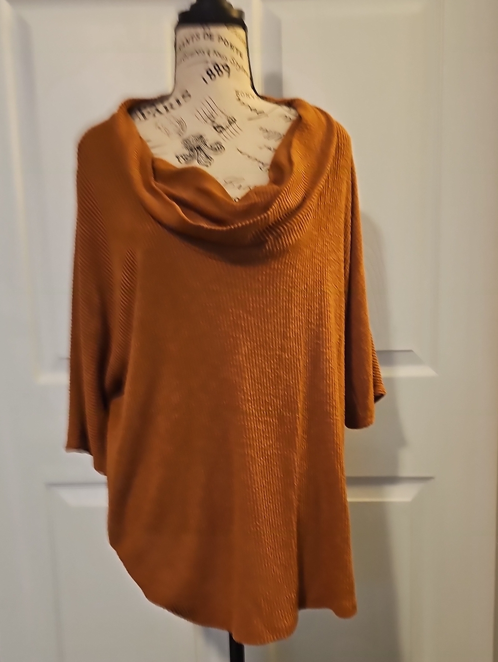JustFab Rust Cowl Neck Sweater